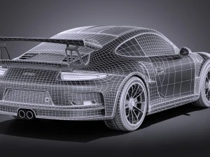 Porsche 911 GT3RS 2016 vray 3D Model