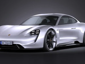 保时捷 Mission E 概念车 2015 vray 3D 模型