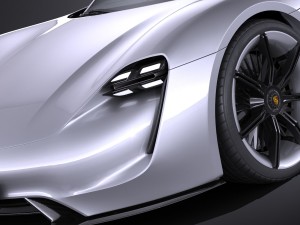 Porsche Mission E Concept 2015 vray Model 3D
