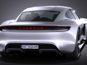 Porsche Mission E Concept 2015 vray Model 3D