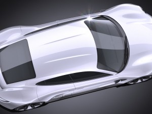 Porsche Mission E Concept 2015 vray Model 3D