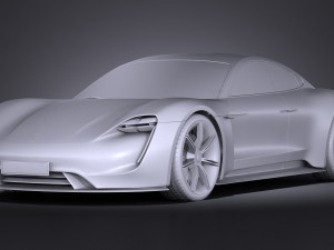 Porsche Mission E Concept 2015 vray Model 3D