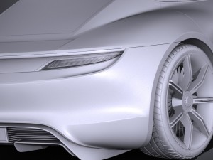 Porsche Mission E Concept 2015 vray Model 3D