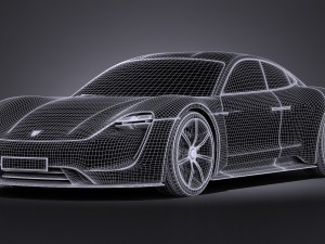 Porsche Mission E Concept 2015 vray Model 3D