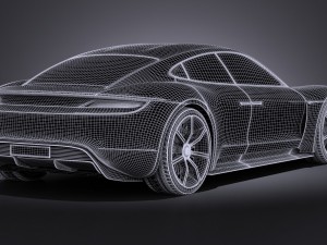 Porsche Mission E Concept 2015 vray Model 3D