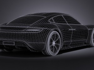 Porsche Mission E Concept 2015 vray Model 3D