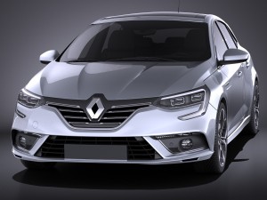 Renault Megane 2016 vray Model 3D