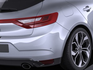Renault Megane 2016 vray Model 3D