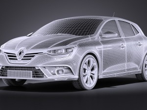 Renault Megane 2016 vray Model 3D