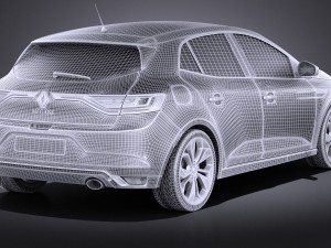 Renault Megane 2016 vray Model 3D