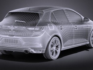Renault Megane 2016 vray Model 3D
