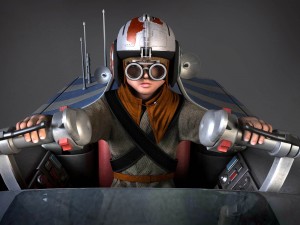 Star Wars Pod Racer with Anakin 3D Model