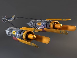 Star Wars Pod Racer with Anakin 3D Модель