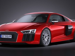 Audi R8 V10 Plus 2016 Lowpoly 3D Model