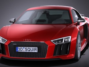 Audi R8 V10 Plus 2016 Lowpoly 3D Model