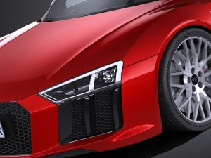 Audi R8 V10 Plus 2016 Lowpoly 3D Model