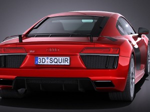 Audi R8 V10 Plus 2016 Lowpoly 3D Model