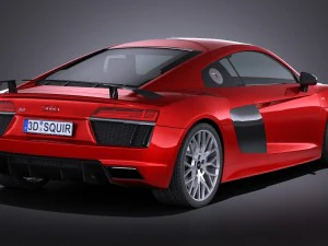 Audi R8 V10 Plus 2016 Lowpoly 3D Model