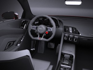 Audi R8 V10 Plus 2016 Lowpoly 3D Model