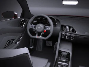 Audi R8 V10 Plus 2016 Lowpoly 3D Model