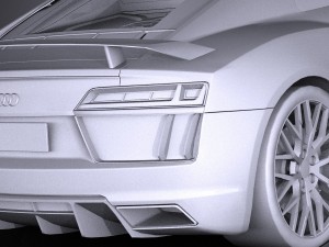 Audi R8 V10 Plus 2016 Lowpoly 3D Model