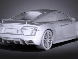 Audi R8 V10 Plus 2016 Lowpoly 3D Model