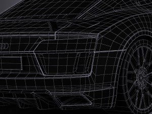 Audi R8 V10 Plus 2016 Lowpoly 3D Model