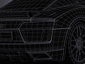 Audi R8 V10 Plus 2016 Lowpoly 3D Model