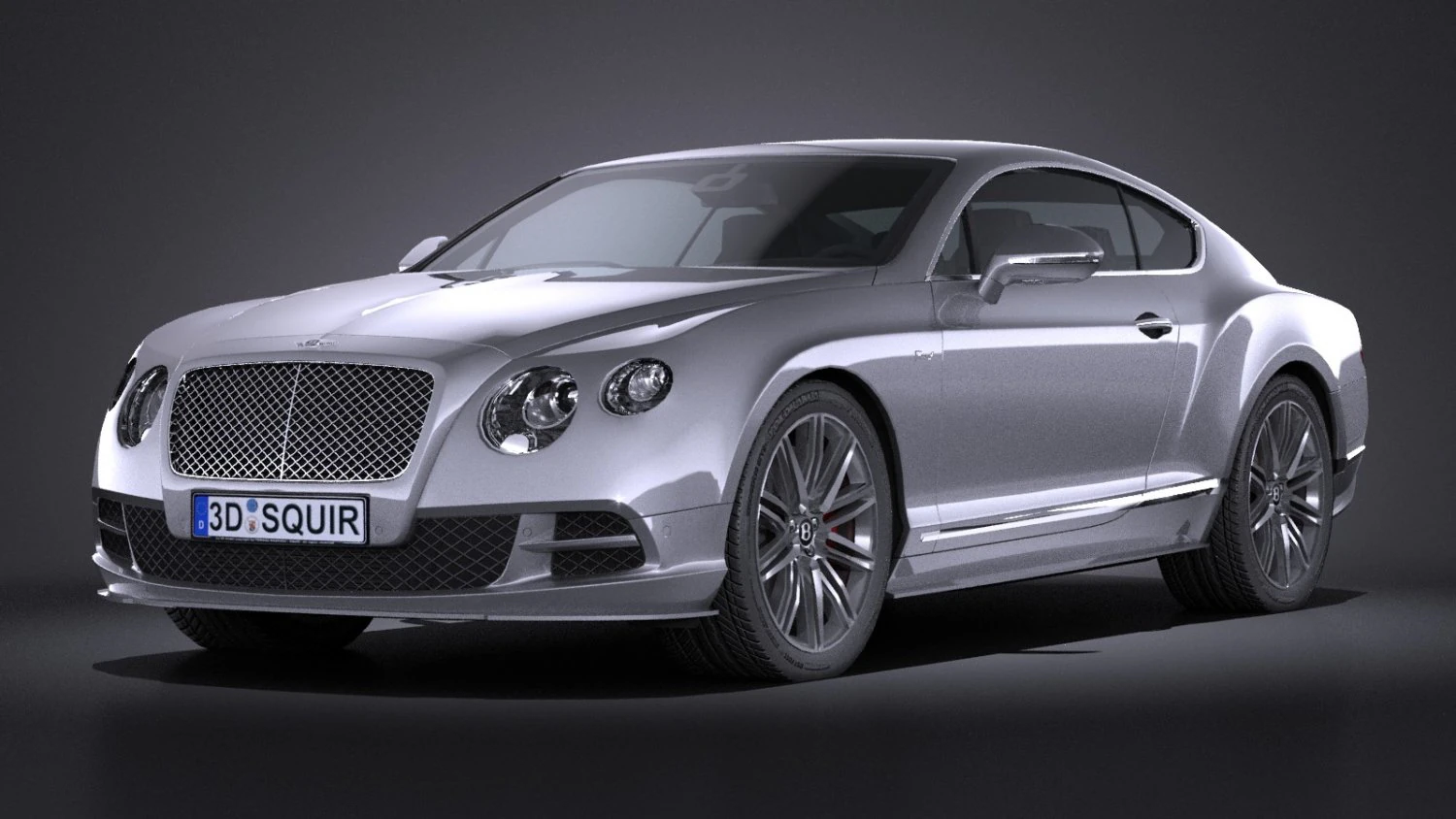 Bentley Continental GT Speed 2015 Lowpoly 3D Model .c4d .max .obj .3ds .fbx .stl .blend 