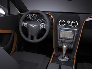 Bentley Continental GT Speed 2015 Lowpoly 3D Model