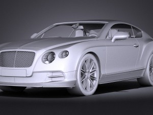 Bentley Continental GT Speed 2015 Lowpoly 3Dモデル