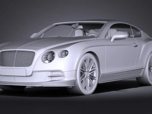 Bentley Continental GT Speed 2015 Lowpoly 3D Model