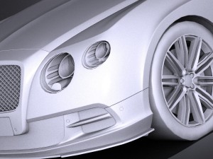 Bentley Continental GT Speed 2015 Lowpoly 3Dモデル