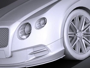 Bentley Continental GT Speed 2015 Lowpoly 3D Model