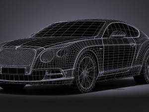 Bentley Continental GT Speed 2015 Lowpoly 3Dモデル