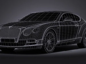 Bentley Continental GT Speed 2015 Lowpoly 3D Model