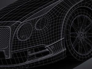 Bentley Continental GT Speed 2015 Lowpoly 3D Model