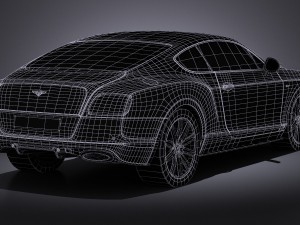 Bentley Continental GT Speed 2015 Lowpoly 3Dモデル