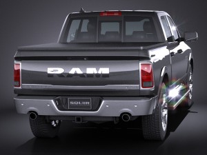Dodge Ram 1500 Laramie Limited 2015 Lowpoly Modello 3D