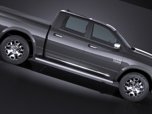Dodge Ram 1500 Laramie Limited 2015 Lowpoly Modello 3D