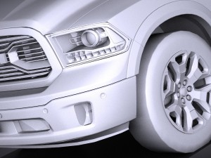 Dodge Ram 1500 Laramie Limited 2015 Lowpoly Modello 3D