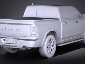 Dodge Ram 1500 Laramie Limited 2015 Lowpoly Modello 3D