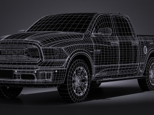 Dodge Ram 1500 Laramie Limited 2015 Lowpoly Modello 3D