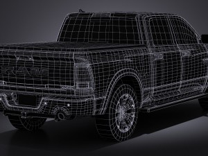 Dodge Ram 1500 Laramie Limited 2015 Lowpoly Modello 3D