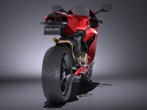 Ducati 1199 Panigale 2012 Lowpoly Model 3D