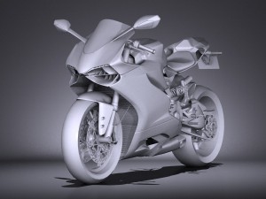 Ducati 1199 Panigale 2012 Lowpoly Model 3D