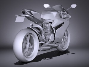 Ducati 1199 Panigale 2012 Lowpoly Model 3D