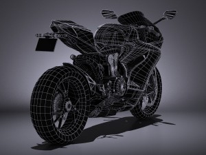 Ducati 1199 Panigale 2012 Lowpoly Model 3D