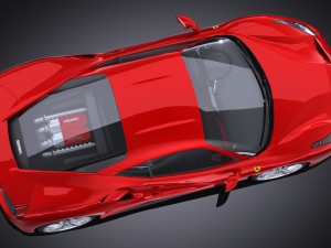 Ferrari 488 GTB 2016 Lowpoly Modelo 3D