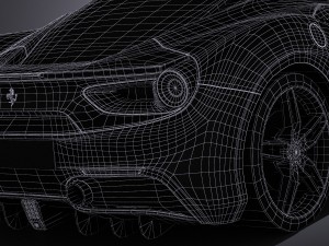 Ferrari 488 GTB 2016 Lowpoly Modelo 3D
